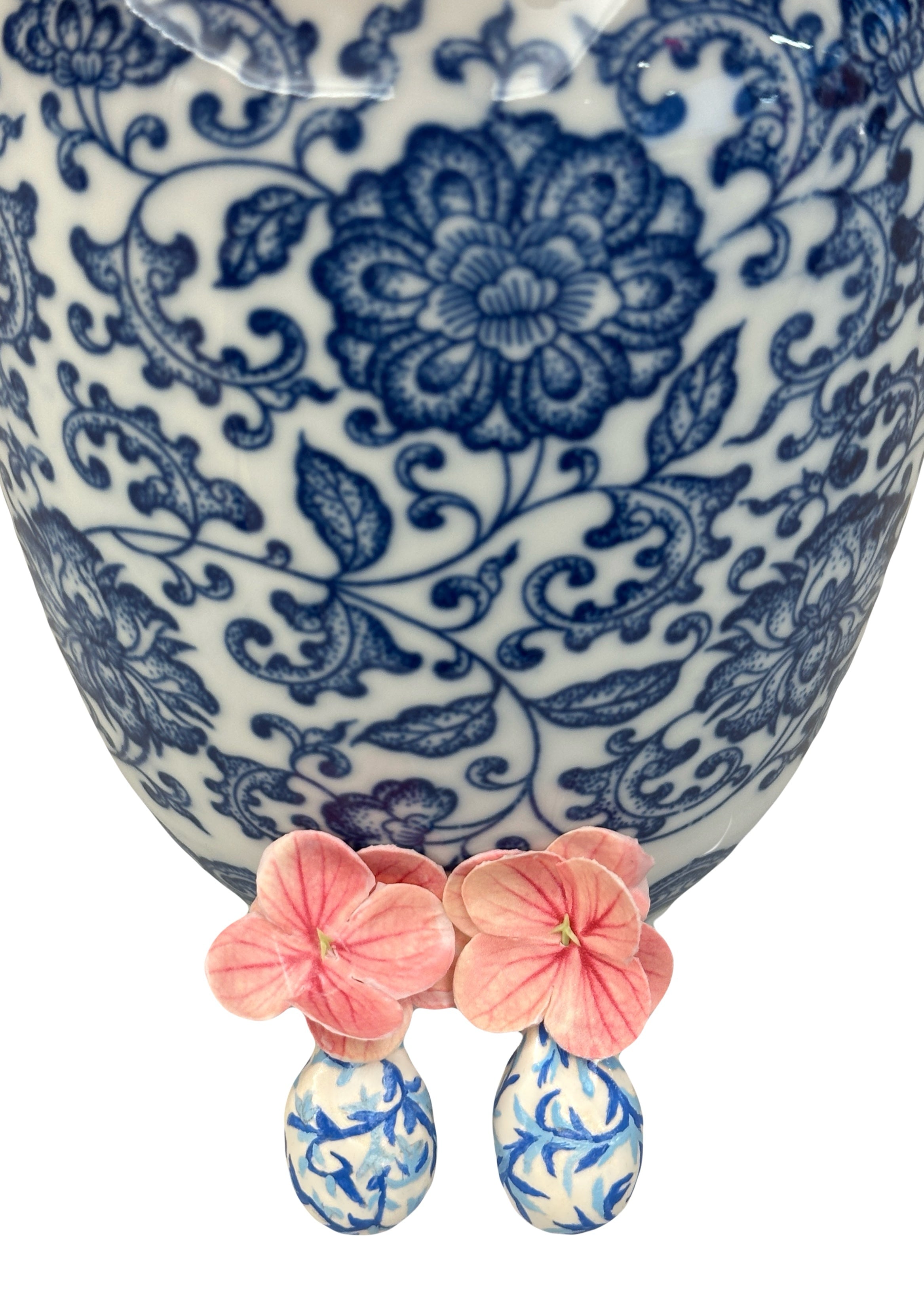 Floral Porcelain Chinoiserie Earrings