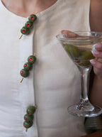 Desks to Drinks Olive Pin Linen Vest Top