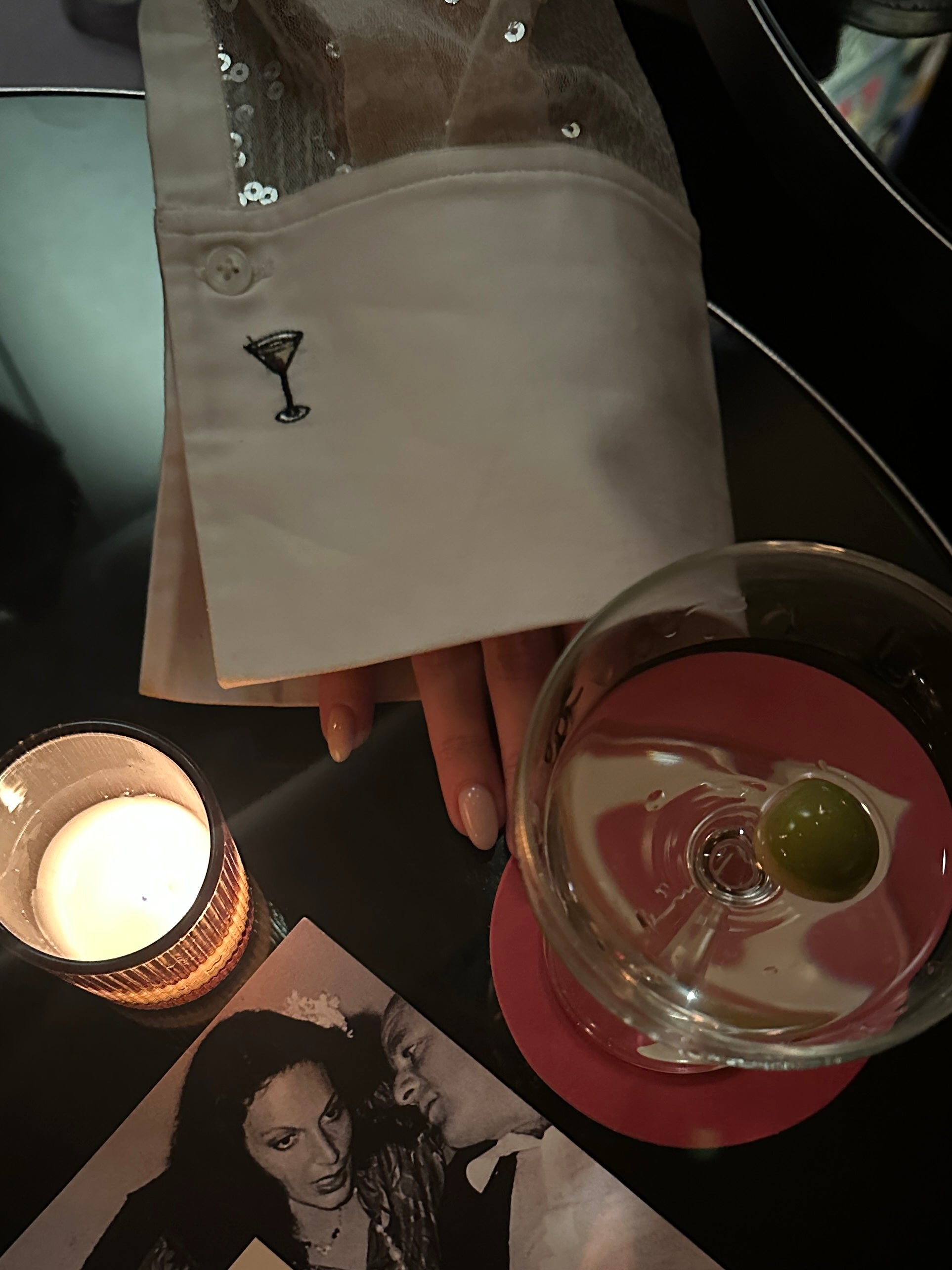 SVW Oversized Sequin Tuxedo Top