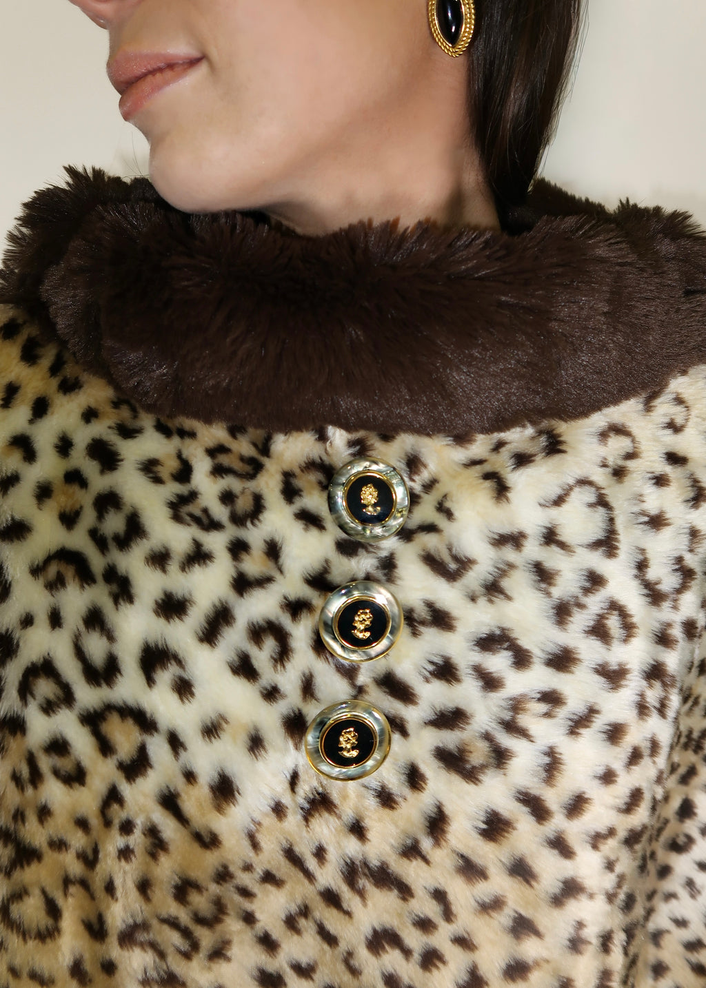The Emma Faux Leopard Cape
